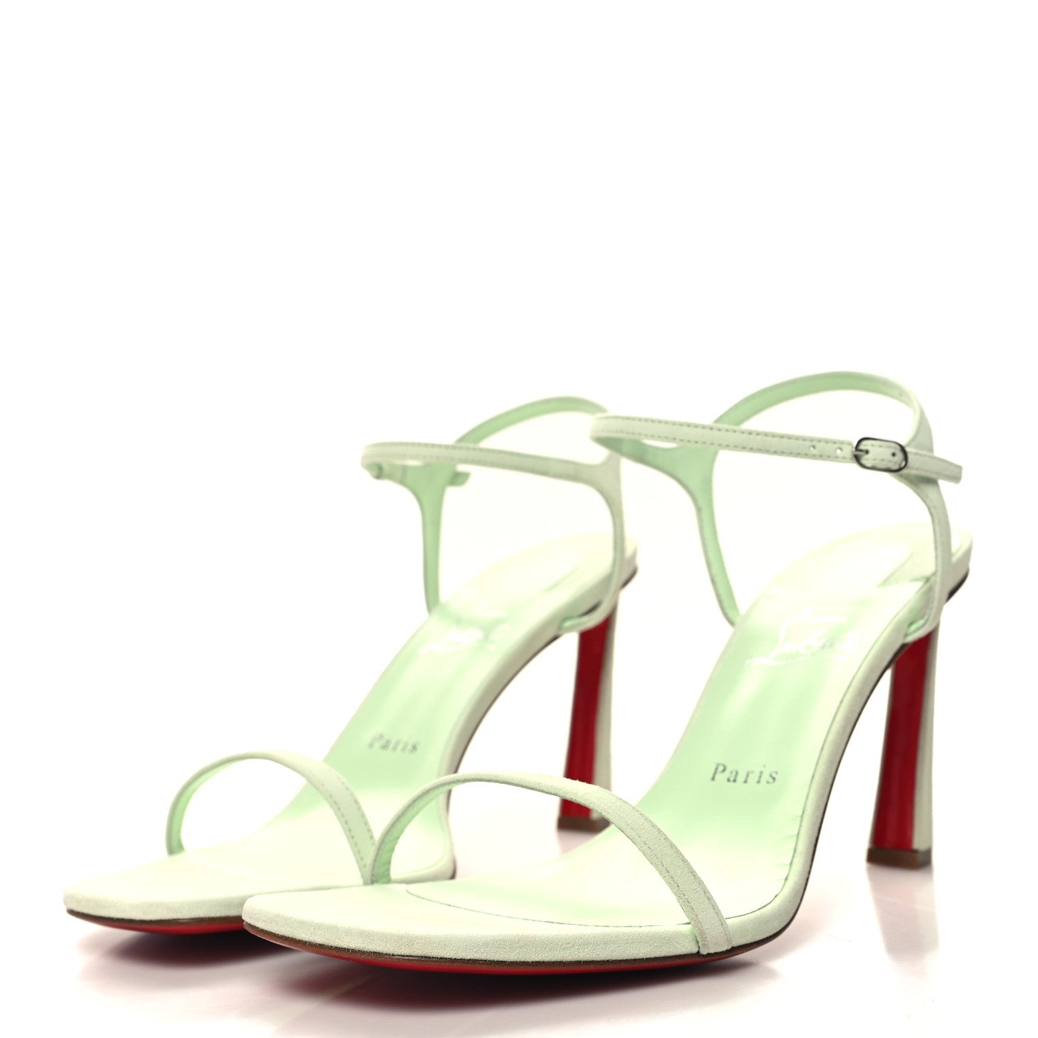 Christian Louboutin Suede Condora 85 Sandals 40 Studio Green 3 of 9