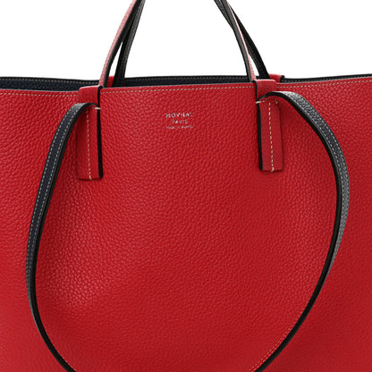 Moynat Taurillon Blush Calfskin Reversible Tote Ocean Red 11 of 18