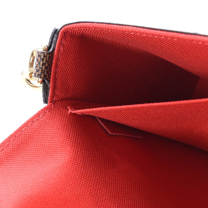 Louis Vuitton Damier Ebene Pochette Felicie Chain Wallet 10 of 12
