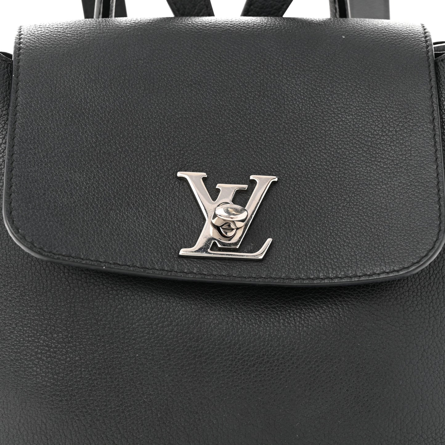 Calfskin Lockme Backpack Black