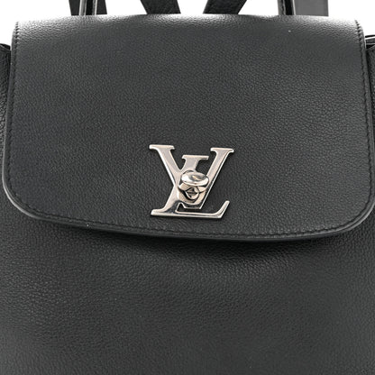 Louis Vuitton Calfskin Lockme Backpack Black 8 of 12