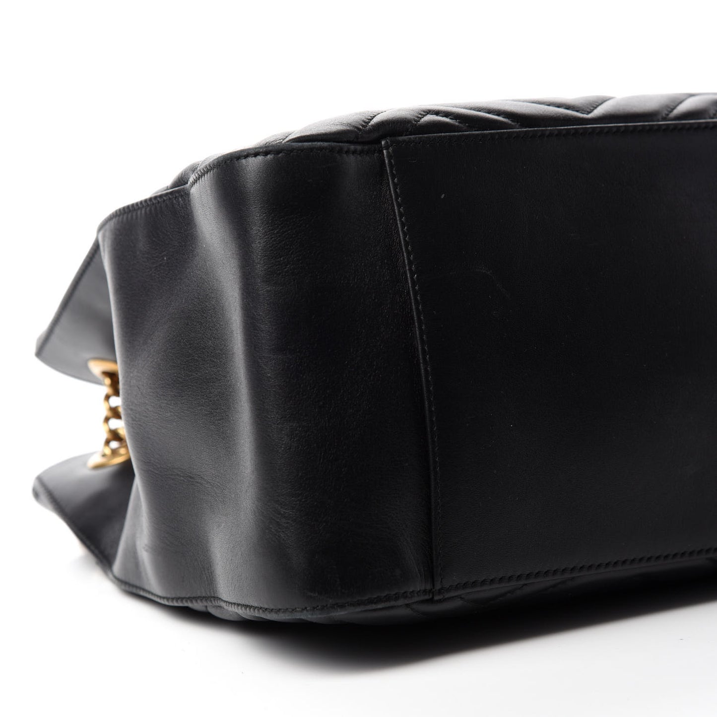 Calfskin Matelasse Medium GG Marmont Shoulder Tote Bag Black