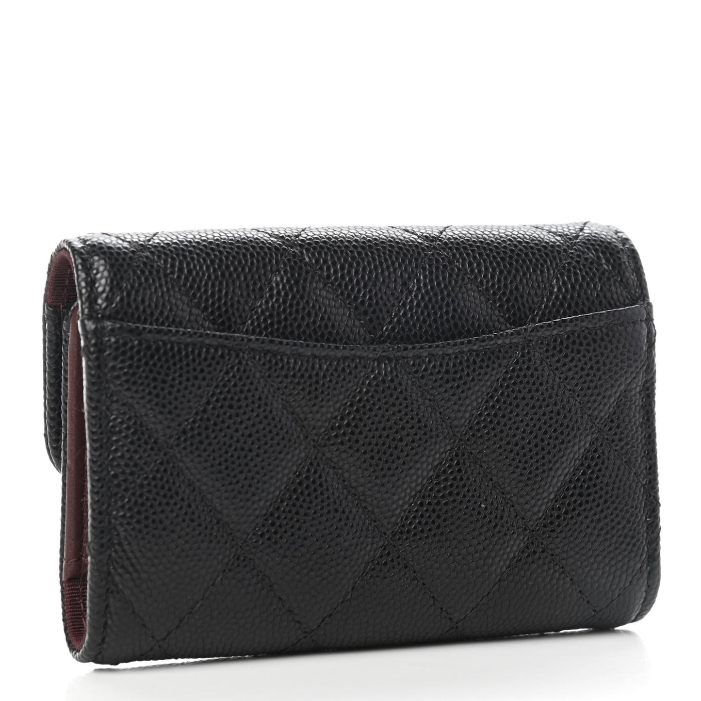 Caviar Quilted Classic 4 Key Holder Wallet Black
