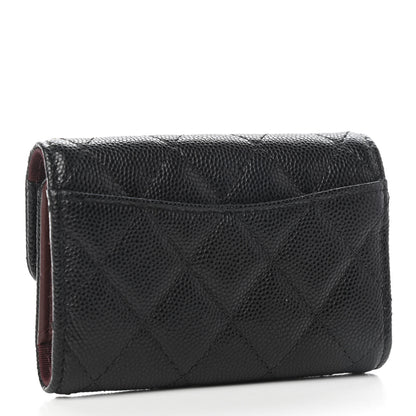 Chanel Caviar Quilted Classic 4 Key Holder Wallet Black 3 of 8