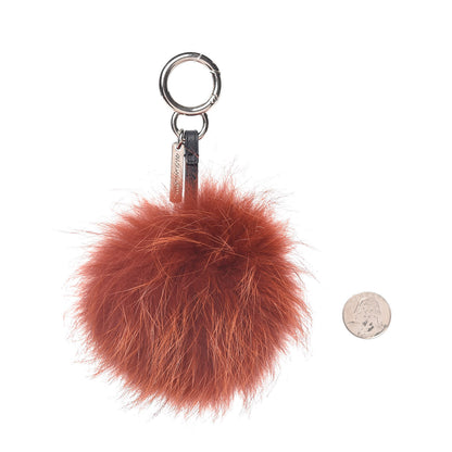 Fendi Fox Mink Rabbit Fur Vitello Dolce Blueminous Monster Bag Bug Charm Rust Turquoise 2 of 3