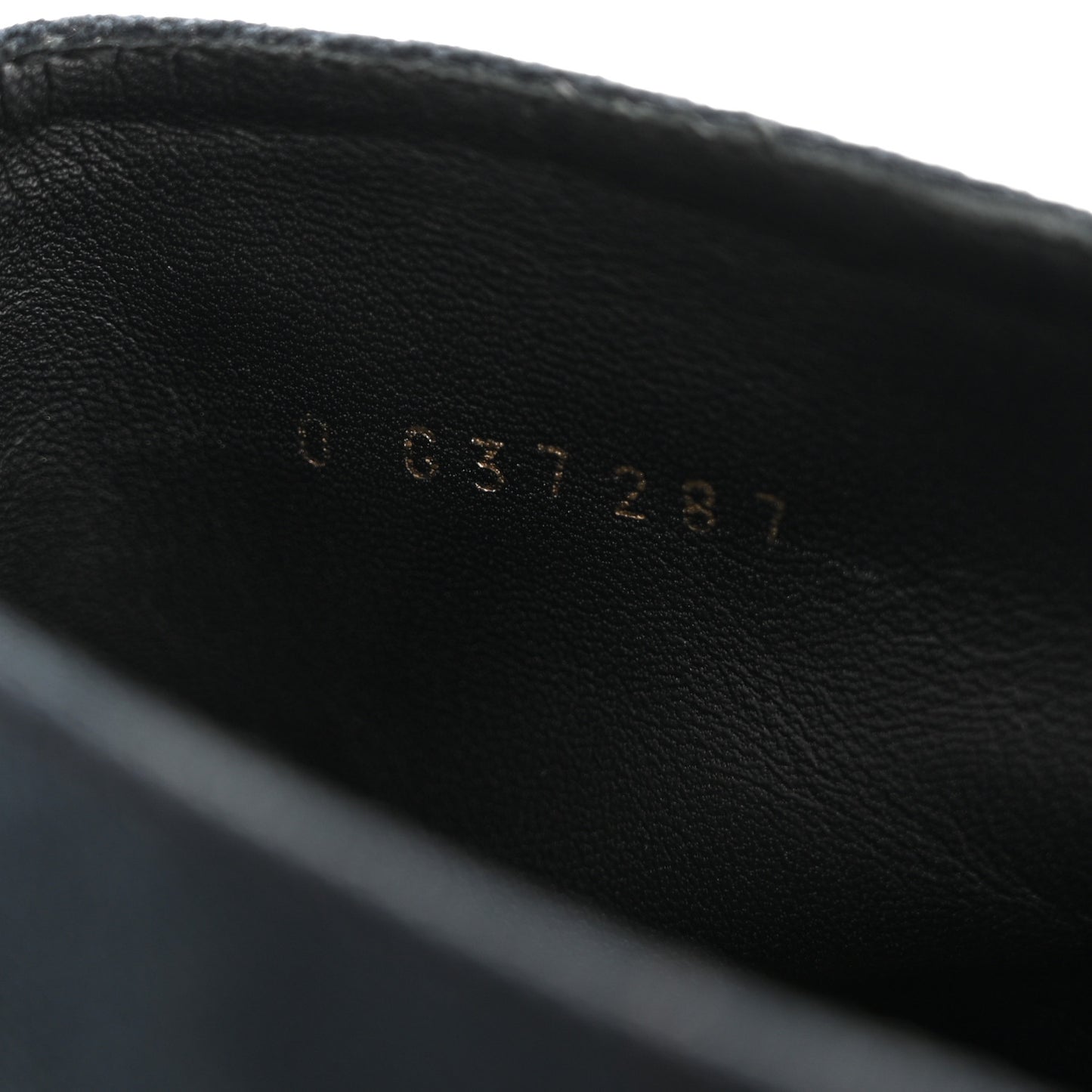Cotton Grosgrain Cap Toe CC Lace Up Boots 39 Black