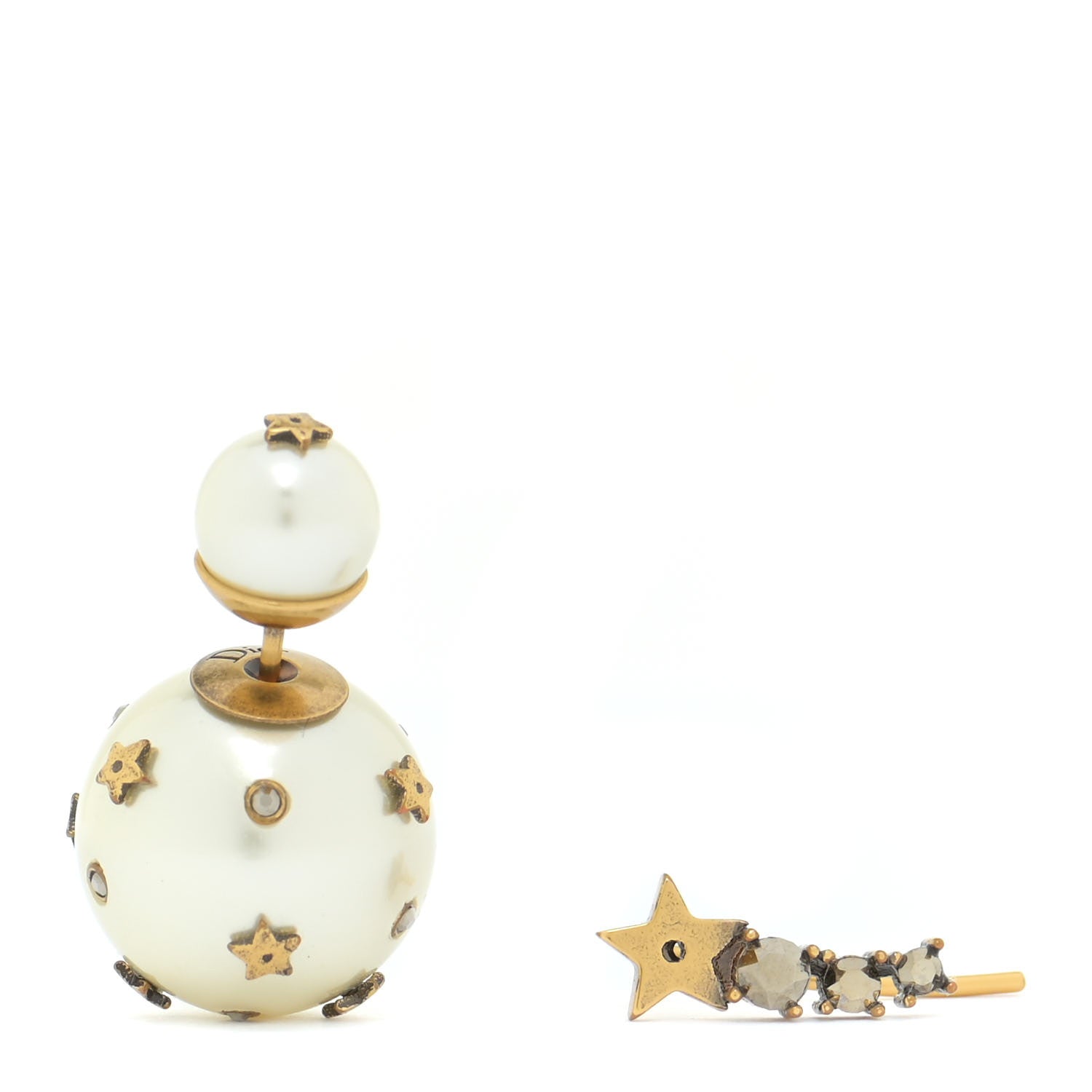Christian Dior Pearl Crystal Mise En Dior Tribal Earrings 1 of 5