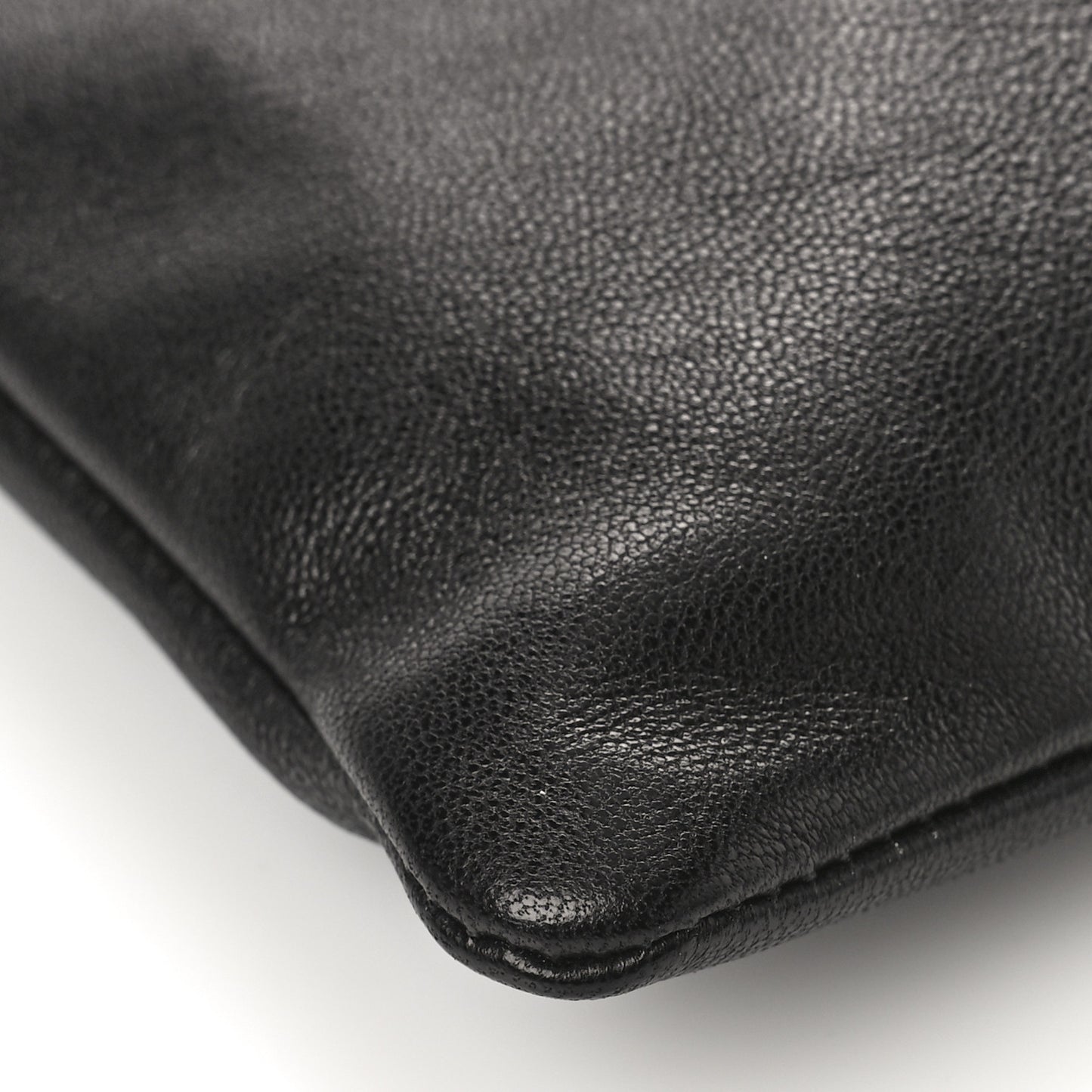 Lambskin Paris Drawstring Pouch Black