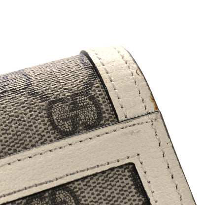 Gucci GG Supreme Monogram Web Queen Margaret Flap Wallet Beige Ebony Mystic White 8 of 9