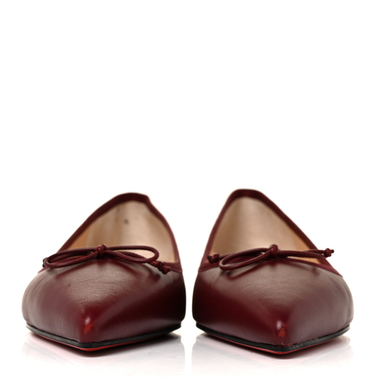 Christian Louboutin Nappa Spiked Hall Flats 39 Red 2 of 8
