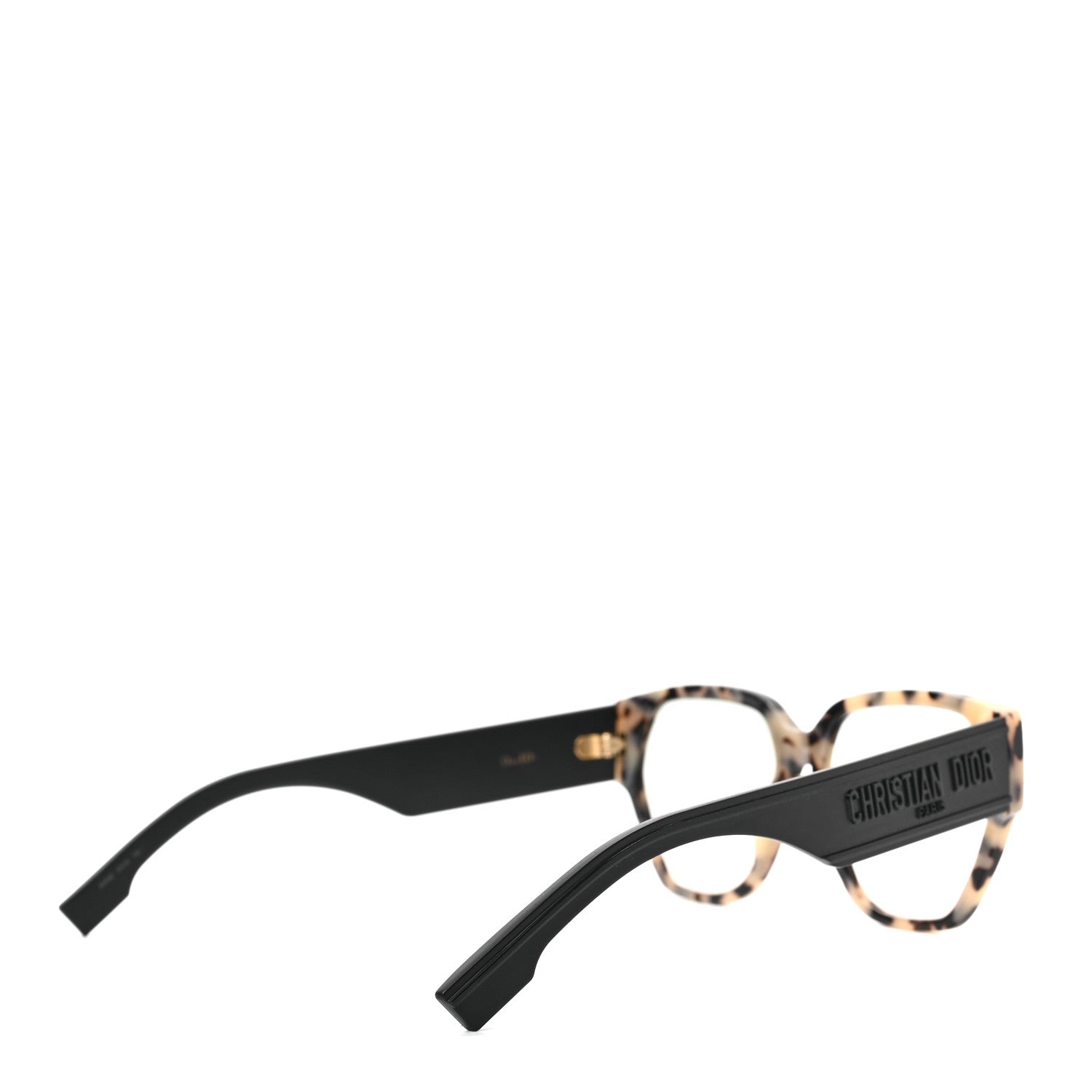Christian Dior Acetate Square DiorID1 Sunglasses White Tortoise 4 of 8