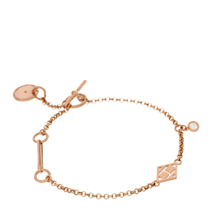 Hermes 18K Rose Gold Diamond Gambade Bracelet ST 1 of 3