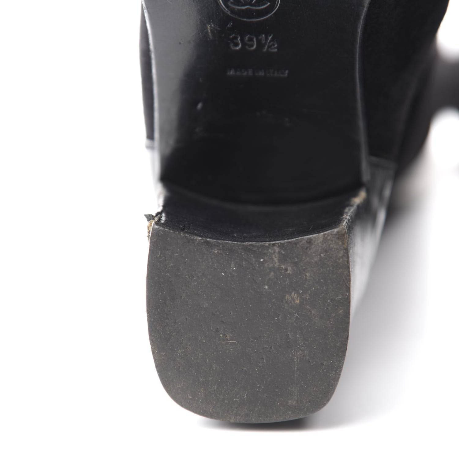 Chanel Suede Calfskin CC Knee High Boots 39.5 Black 14 of 17