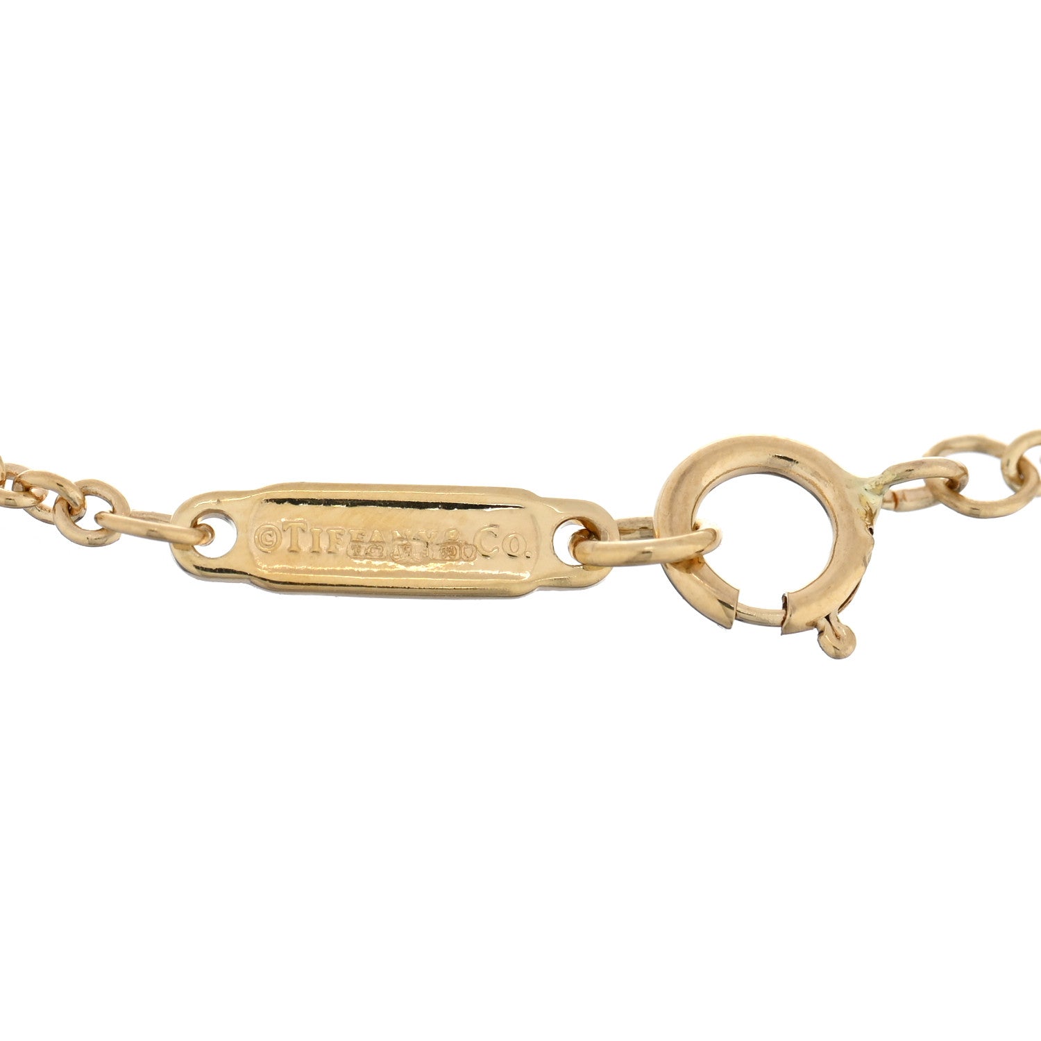 Tiffany 18K Yellow Gold Diamond Tag Chain Bracelet 3 of 4