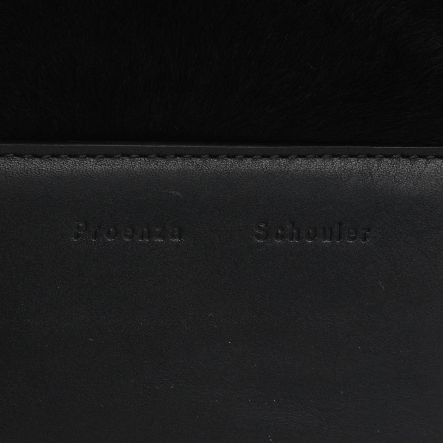 Calf Hair and Calfskin PS Elliot Clutch Black