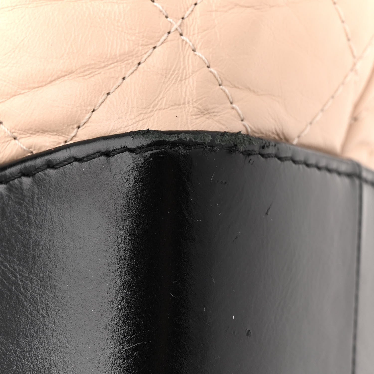 Chanel Aged Calfskin Quilted Small Gabrielle Backpack Beige Black 12 of 14