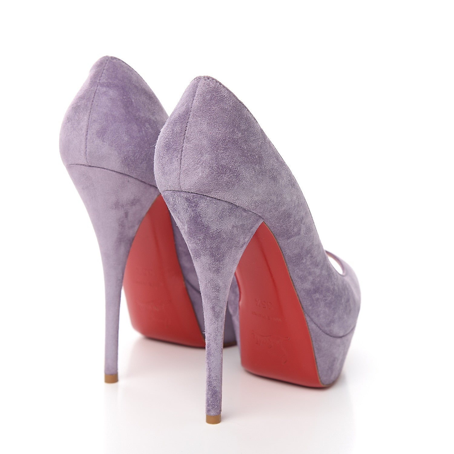 Christian Louboutin Suede Troca 140 Pumps 35.5 Parme 4 of 9