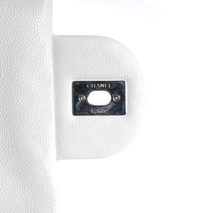 Chanel Washed Caviar Maxi Single Flap White 5 of 8