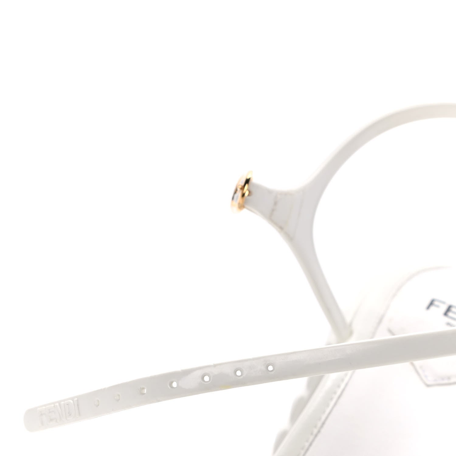 Fendi Calfskin Promenade Slingback Sandals 36.5 White 13 of 15