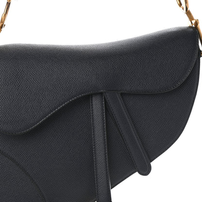 Christian Dior Grained Calfskin Saddle Bag Black 7 of 7