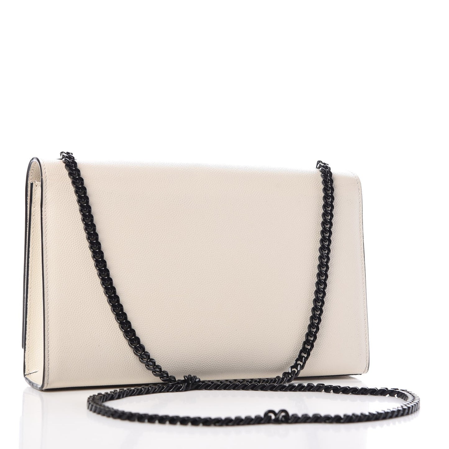Grain De Poudre Medium Classic Monogram Kate Satchel Porcellana Black