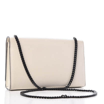 Saint Laurent Grain De Poudre Medium Classic Monogram Kate Satchel Porcellana Black 3 of 12