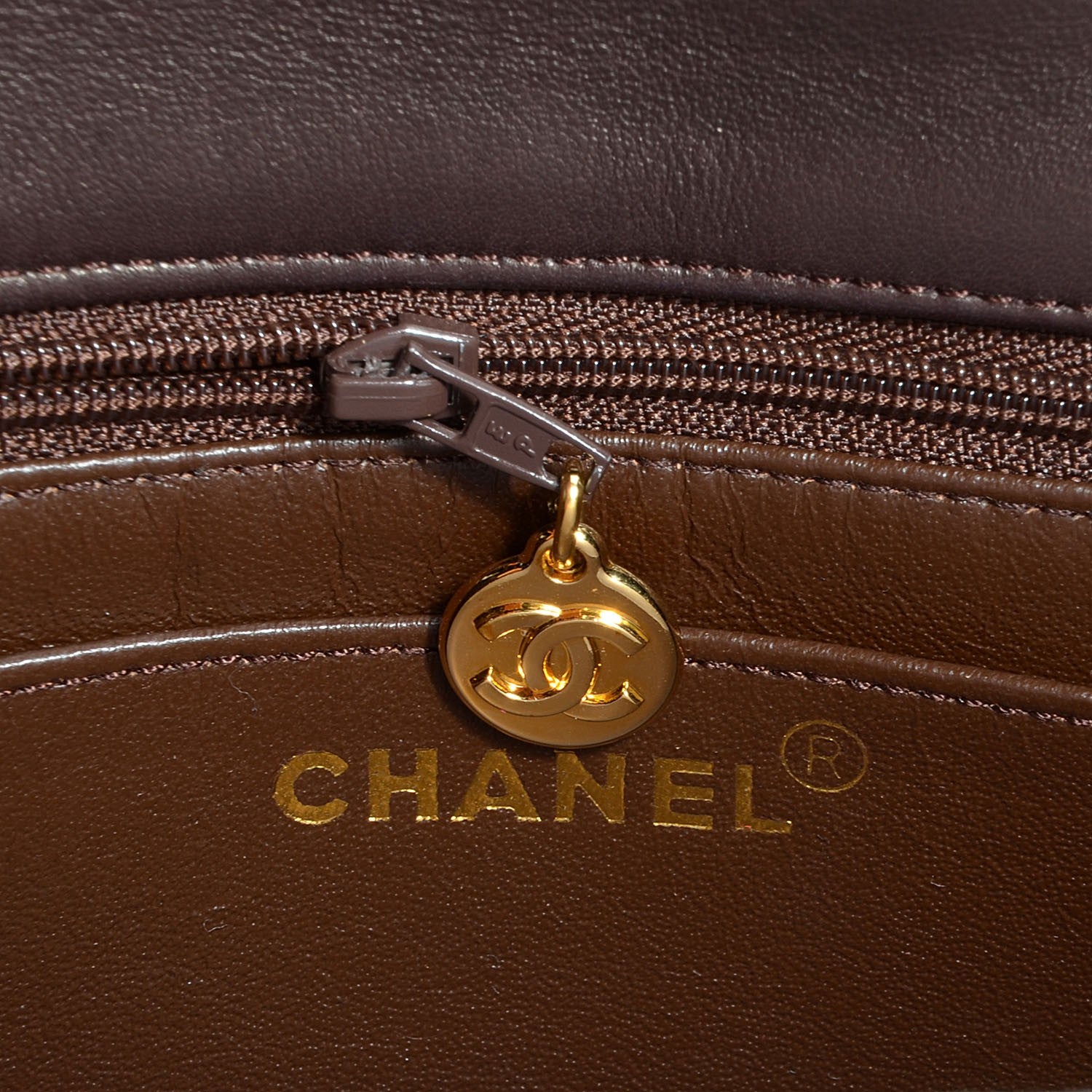 Chanel Lambskin Quilted Flap Shoulder Bag Brown 8 of 10