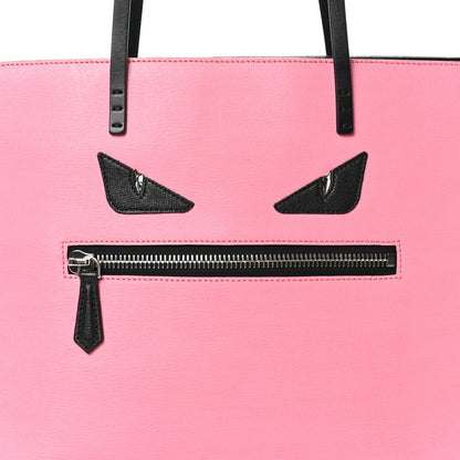 Fendi Vitello Elite Cuoio Monster Buggies Medium Roll Tote Lollypop Black 7 of 11