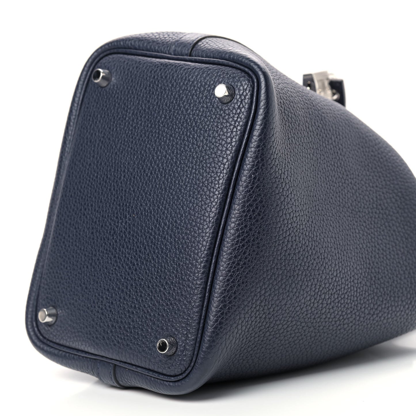 Taurillon Clemence Swift Eclat Picotin Lock 18 PM Bleu Nuit Rose Pourpre