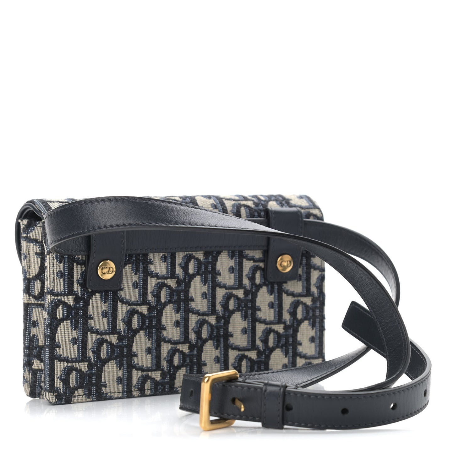Oblique Saddle Belt Bag Blue