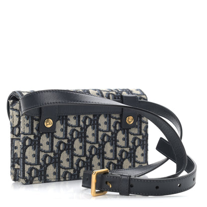 Christian Dior Oblique Saddle Belt Bag Blue 3 of 13