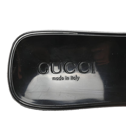 Gucci Rubber Gucci Logo Womens Platform 20/60mm Slide Sandals 36 Black 8 of 10