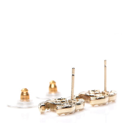 Chanel Studded CC Earrings Gold 4 of 4