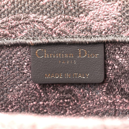 Christian Dior Canvas Embroidered Medium Dioriviera Toile De Jouy Book Tote Pink Grey 6 of 10