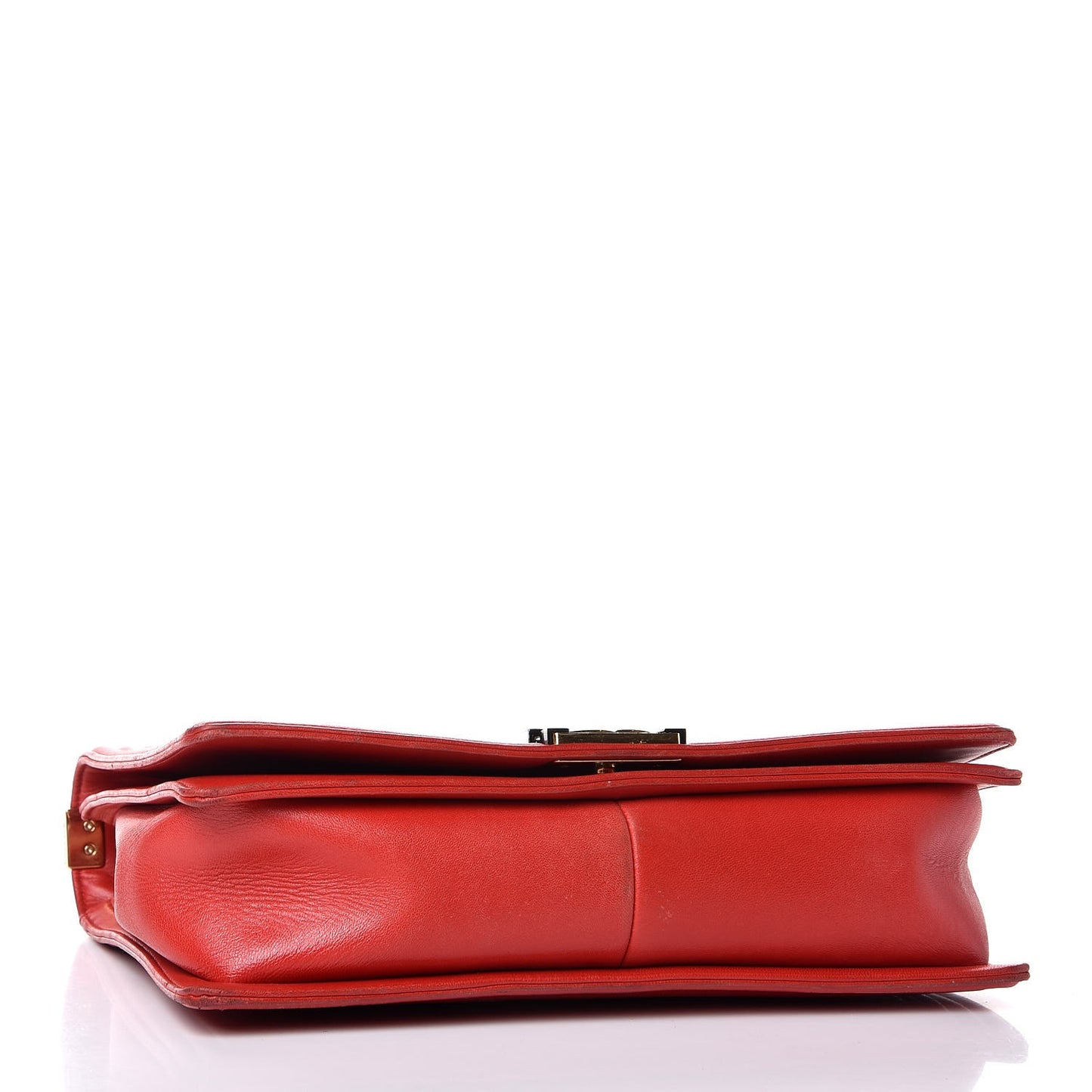 Lambskin Square Quilted Large Boy Cube Flap Red