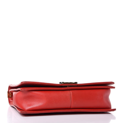 Chanel Lambskin Square Quilted Large Boy Cube Flap Red 4 of 22