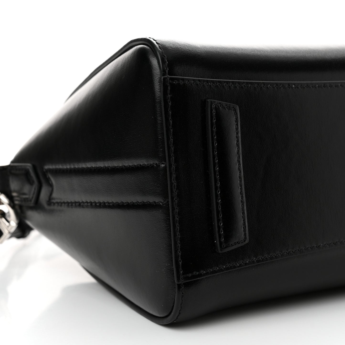 Shiny Lord Calfskin Mini Antigona Black