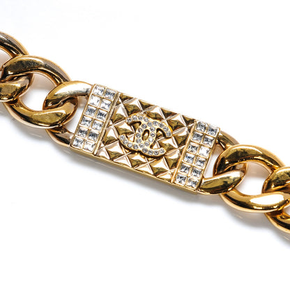 Chanel Crystal CC Cuba Chain Belt Gold 6 of 9