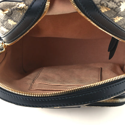 Gucci GG Supreme Monogram Bees Print Small Day Backpack Beige Oro Black 5 of 11