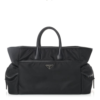 Prada Nylon Tessuto City Calf Shopping Tote Black 1 of 10