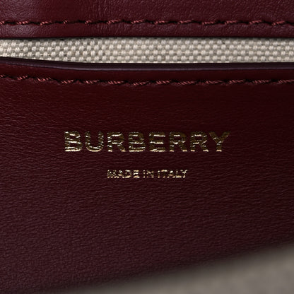 Burberry Canvas Horseferry Print Note Crossbody Bag Natural Tan Fiery Red 6 of 13