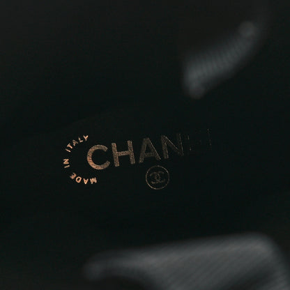 Chanel Shiny Calfskin CC Mid Calf Boots 37 Black 6 of 7