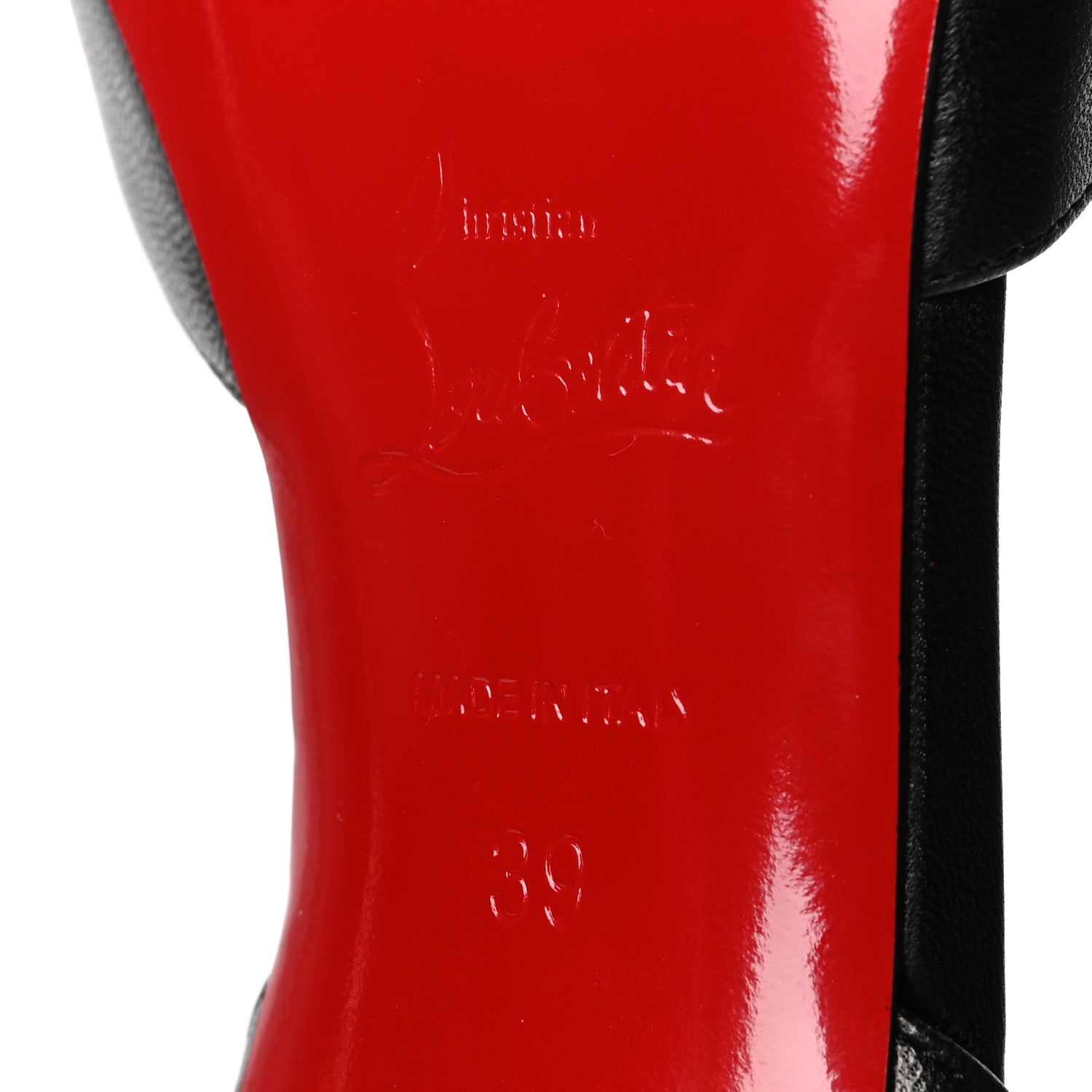 Christian Louboutin Calfskin O Kate Slingback 100 Pumps 39 Black 7 of 7