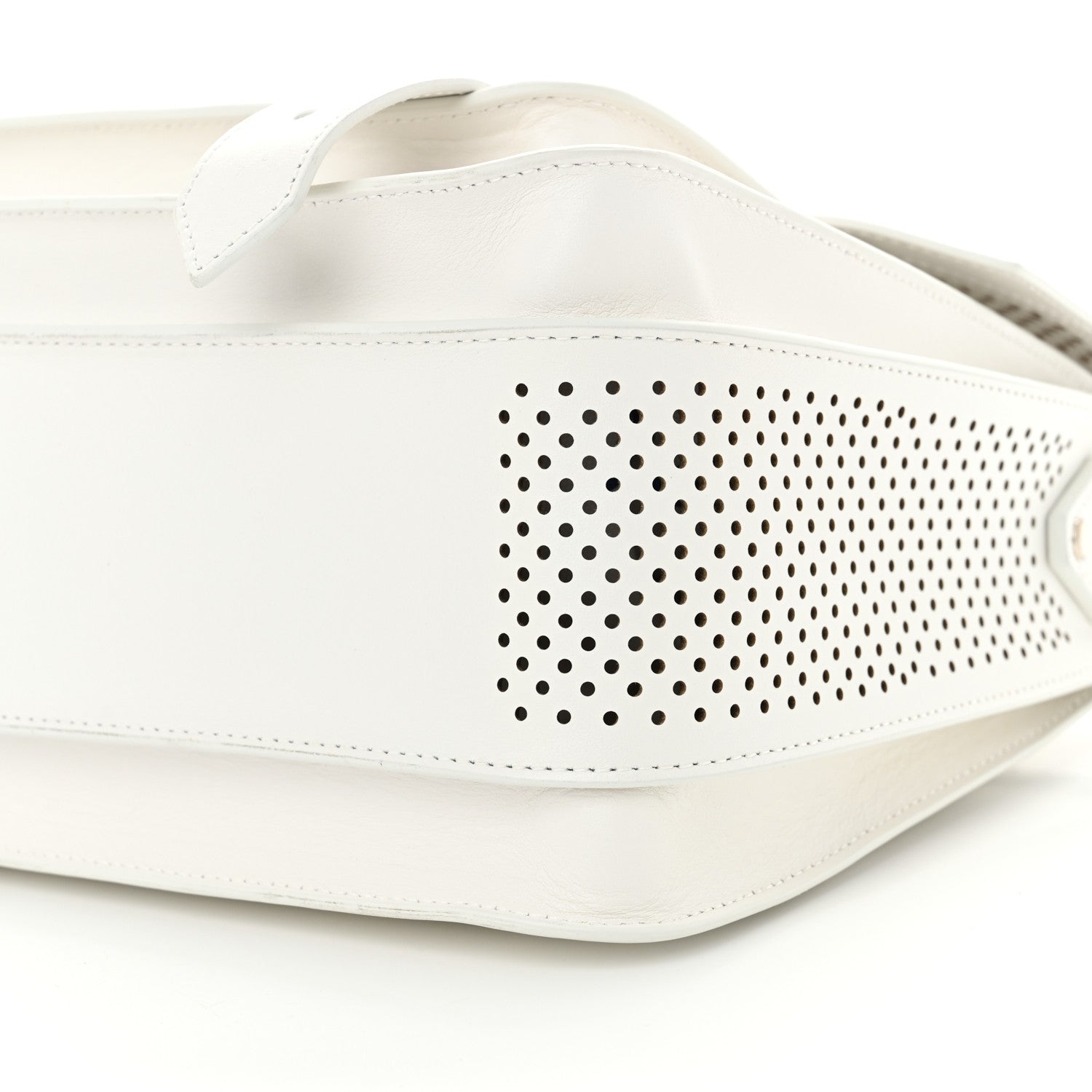 Proenza Schouler Lambskin Perforated Medium PS1 Satchel White 9 of 12