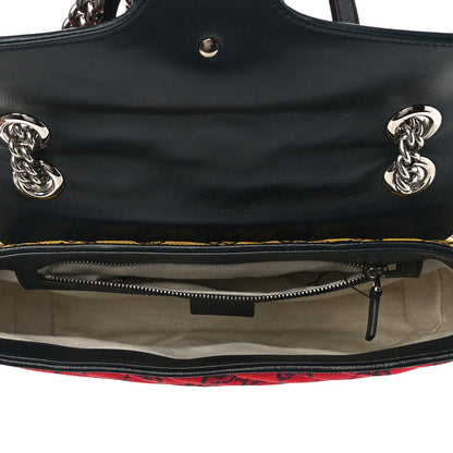 Gucci Monogram Multicolor Matelasse Diagonal Small GG Marmont Shoulder Bag Pink Blue Red Yellow Green 5 of 11