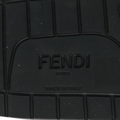 Fendi Fabric Jacquard FF 1974 Nappa Mens Sabot Mules 11 Tobacco Black Sand 6 of 8