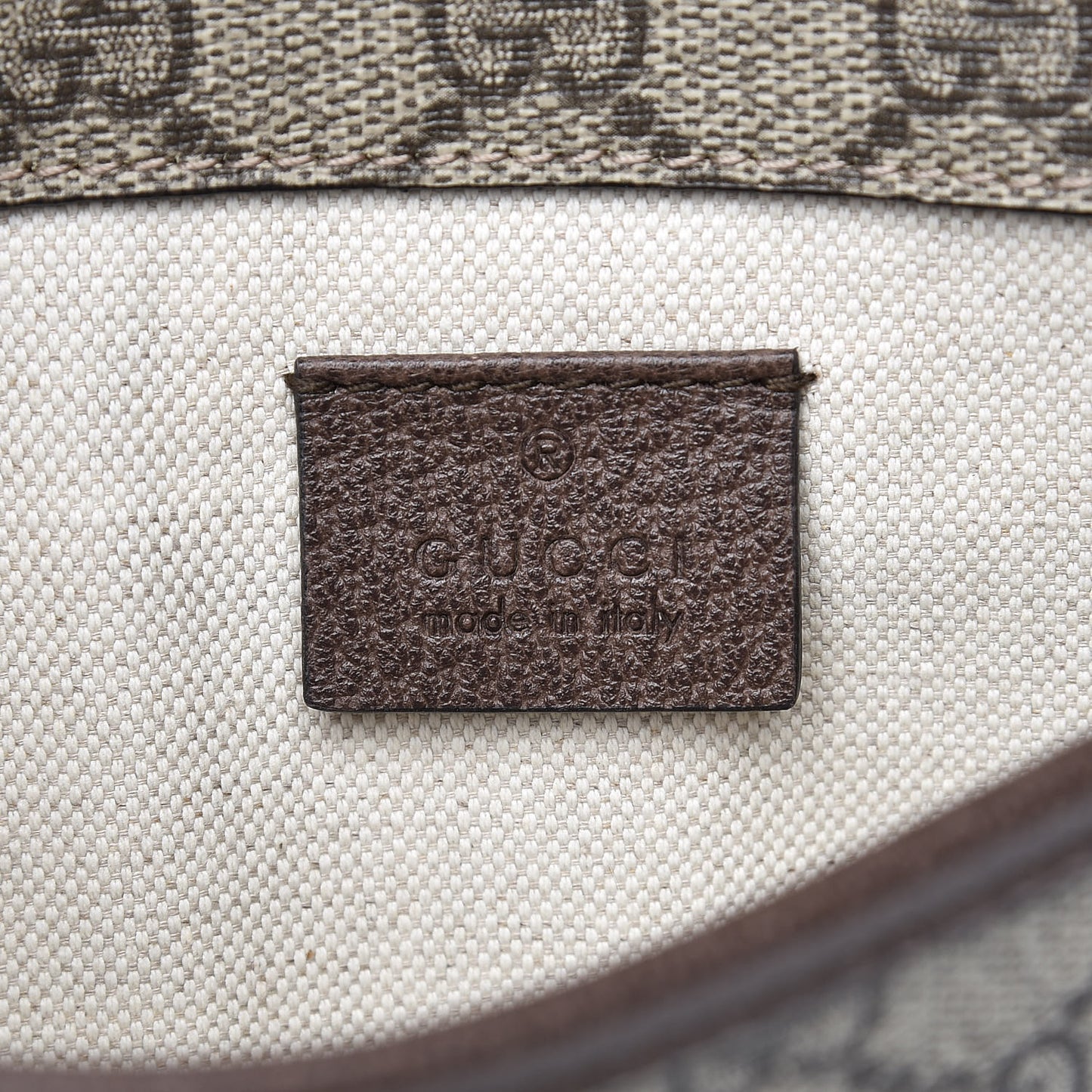 GG Supreme Monogram Neo Vintage Web Belt Bag Brown