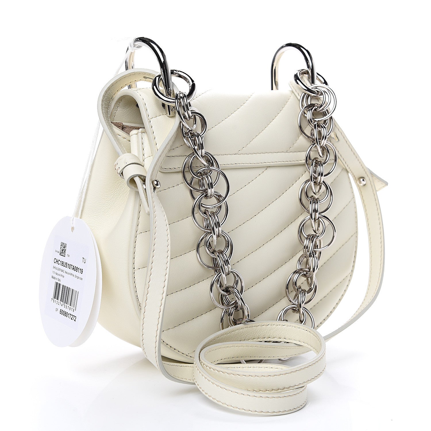 Chloe Calfskin Quilted Mini Drew Bijou Shoulder Bag Natural White 2 of 10