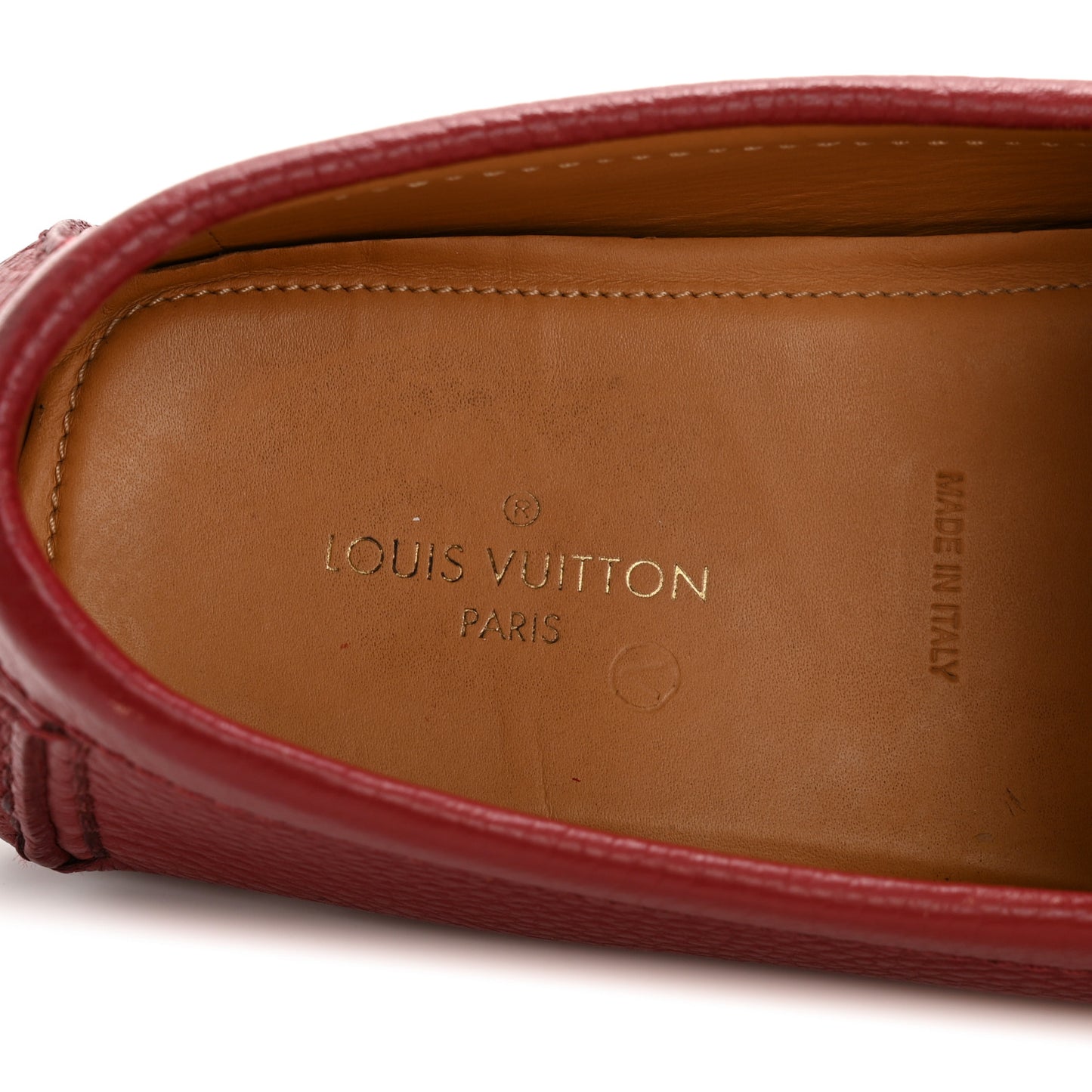 Calfskin Mens Monte Carlo Car Shoe Moccasin Loafers 9 Red