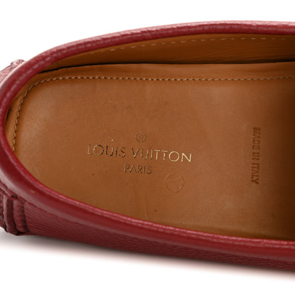 Louis Vuitton Calfskin Mens Monte Carlo Car Shoe Moccasin Loafers 9 Red 7 of 9
